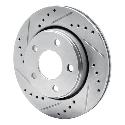 R1 Concepts R1 85-91 Audi 200 Quattro Rear Left Drilled & Slotted Silver Brake Rotor