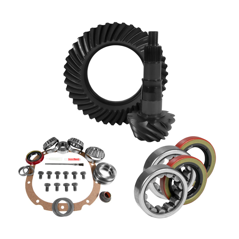 Yukon Gear & Axle Yukon Gear 8.8in Ford 3.55 Rear Ring & Pinion Install Kit 2.53in OD Axle Bearings and Seals