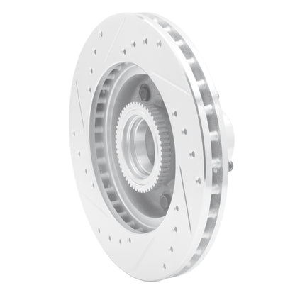 R1 Concepts R1 91-03 Chevrolet Blazer Front Right Drilled & Slotted Silver Brake Rotor