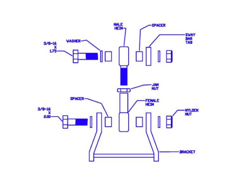Progress Technology Progress Tech 01-05 Honda Civic Rear Sway Bar Adapter Kit