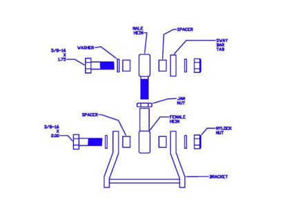 Progress Technology Progress Tech 01-05 Honda Civic Rear Sway Bar Adapter Kit