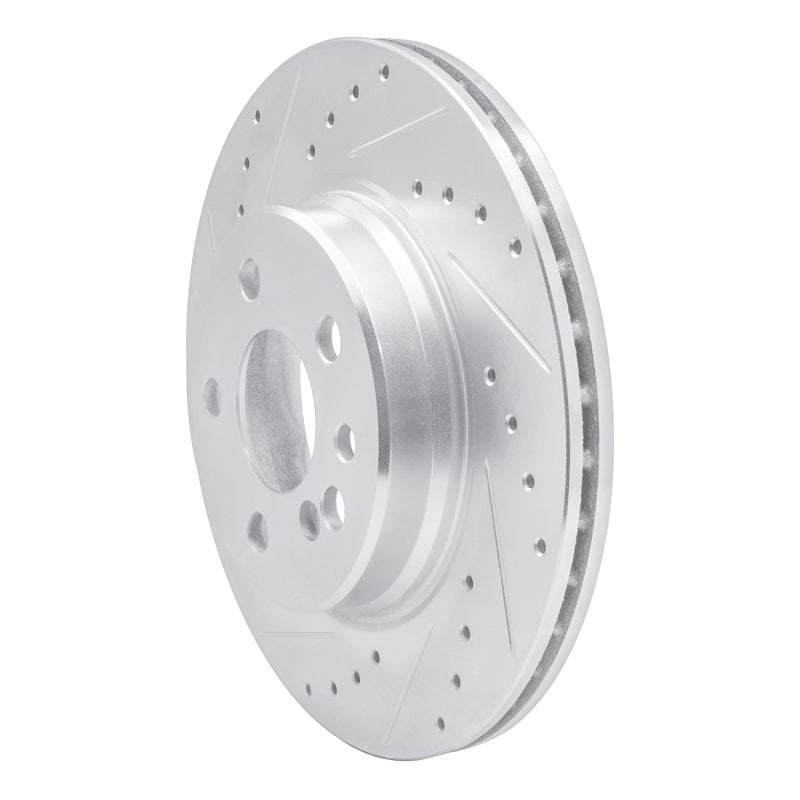 R1 Concepts R1 92-99 Mercedes-Benz 600SEL Rear Left Drilled & Slotted Silver Brake Rotor