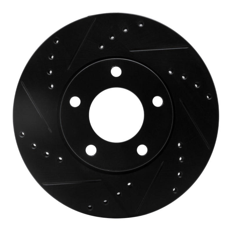 R1 Concepts R1 04-13 Mazda 3 Front Left Drilled & Slotted Black Brake Rotor