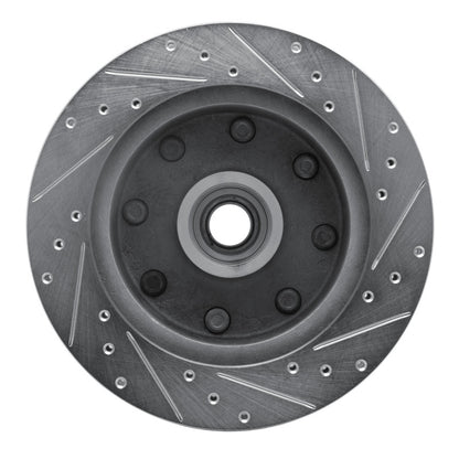 R1 Concepts R1 78-97 Dodge B3500 / B2500 Front Left Drilled & Slotted Silver Brake Rotor