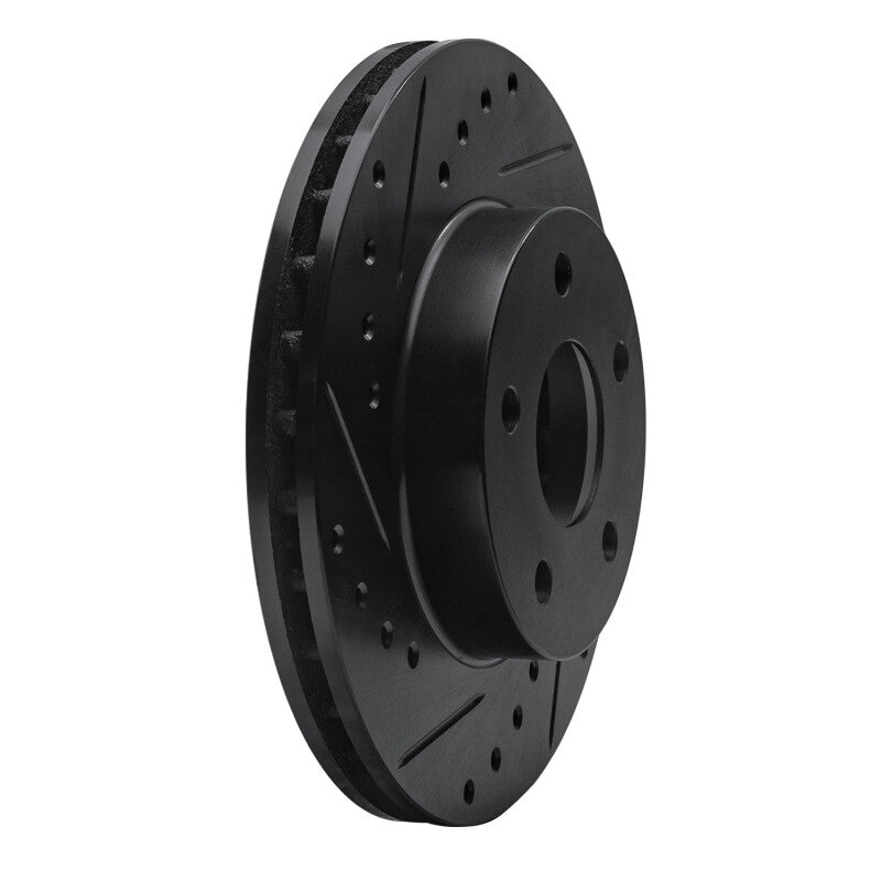R1 Concepts R1 80-89 Buick SKYLARK Front Left Drilled & Slotted Black Brake Rotor