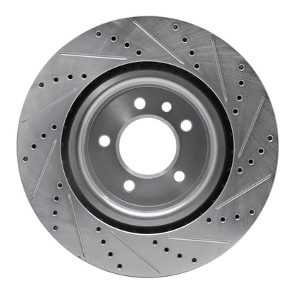 R1 Concepts R1 05-09 Land Rover LR3 Front Left Drilled & Slotted Silver Brake Rotor