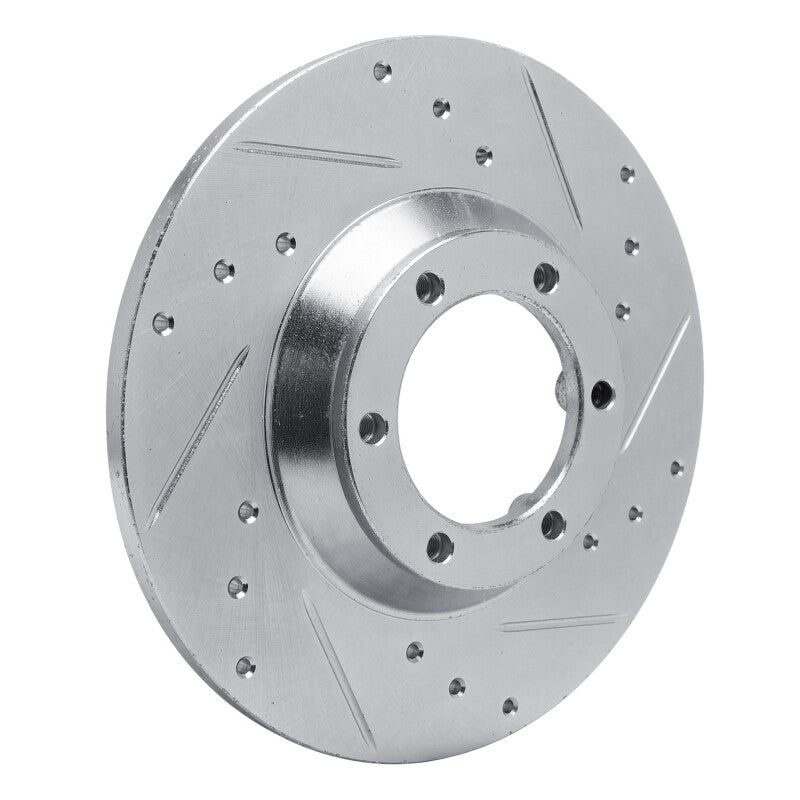 R1 Concepts R1 78-83 Chevrolet Luv Front Right Drilled & Slotted Silver Brake Rotor