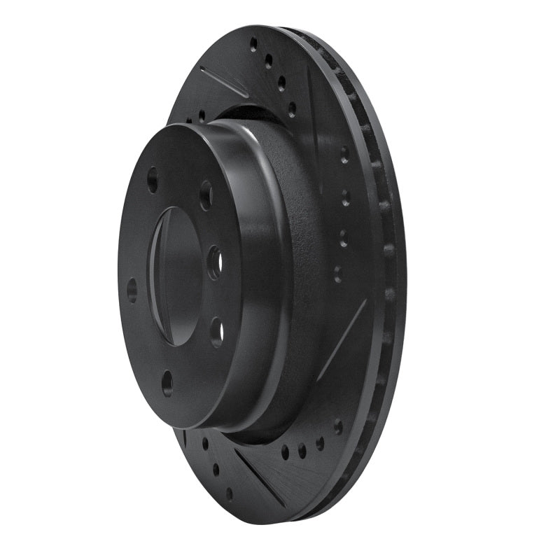 R1 Concepts R1 96-05 BMW 320I (USA/Canada) Rear Right Drilled & Slotted Black Brake Rotor