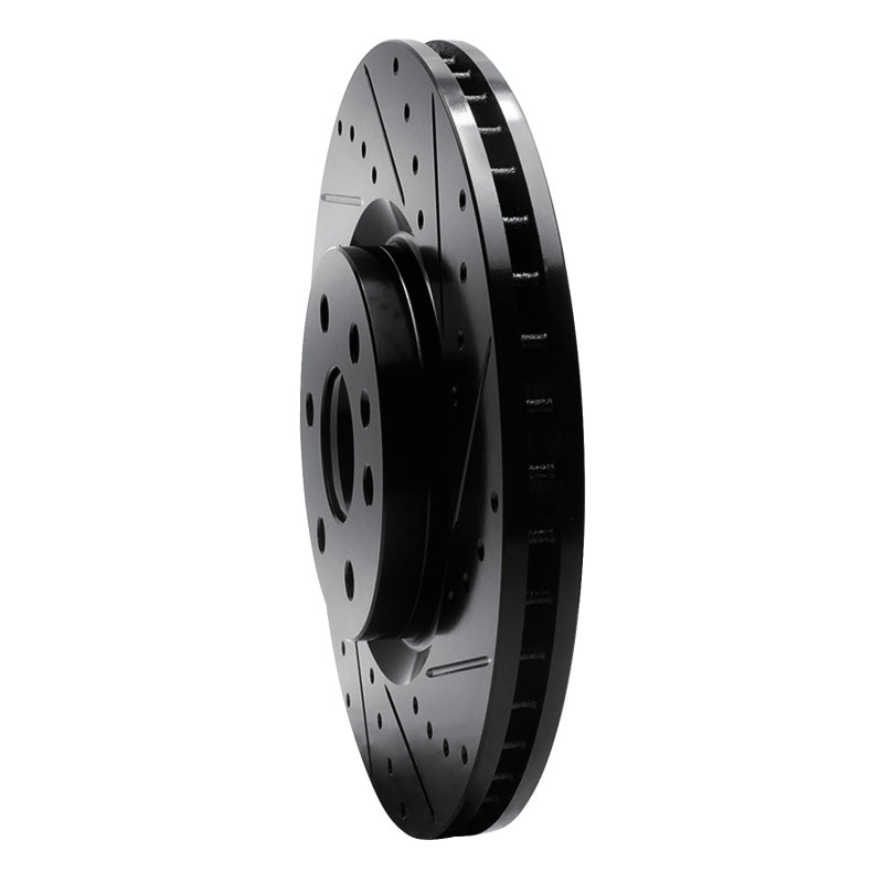 R1 Concepts R1 10-16 Cadillac SRX Front Right Drilled & Slotted Black Brake Rotor