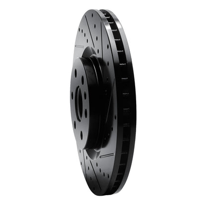 R1 Concepts R1 10-16 Cadillac SRX Front Right Drilled & Slotted Black Brake Rotor