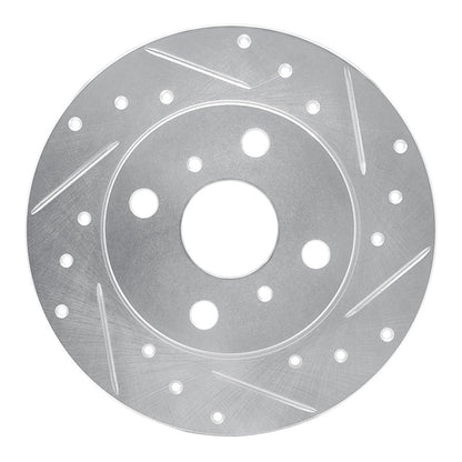 R1 Concepts R1 85-86 Toyota MR2 Rear Right Drilled & Slotted Silver Brake Rotor