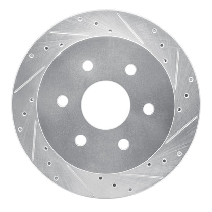 R1 Concepts R1 03-05 Chevrolet Express 2500 Rear Right Drilled & Slotted Silver Brake Rotor