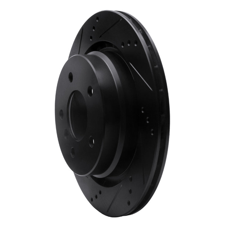 R1 Concepts R1 95-02 BMW Z3 Right Rear Drilled & Slotted Black Brake Rotor