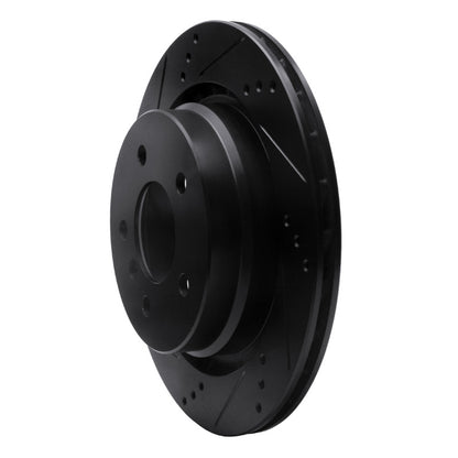 R1 Concepts R1 95-02 BMW Z3 Right Rear Drilled & Slotted Black Brake Rotor