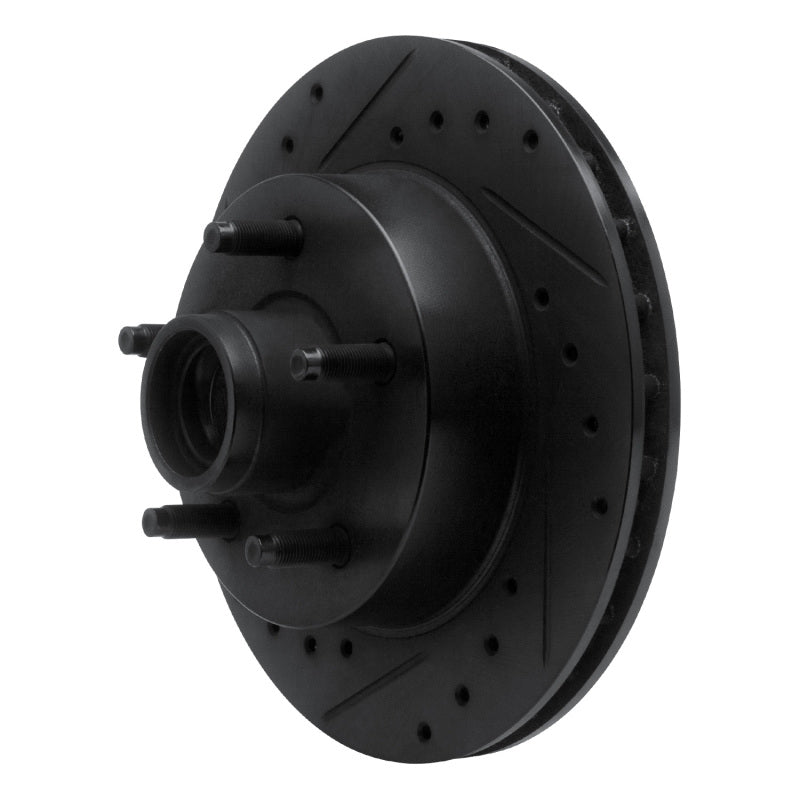 R1 Concepts R1 83-94 Ford Ranger (USA/Canada) Front Left Drilled & Slotted Black Brake Rotor