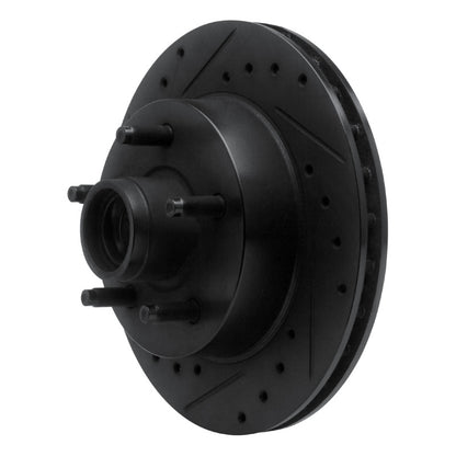R1 Concepts R1 83-94 Ford Ranger (USA/Canada) Front Left Drilled & Slotted Black Brake Rotor