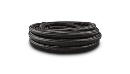 Vibrant -3 AN Black Nylon Braided Flex Hose w/PTFE Liner (20ft Roll)