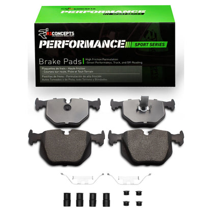 R1 Concepts R1 1991-2010 BMW M3 Rear R1 Performance Sport Pads & Hardware Kit