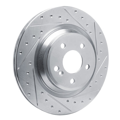 R1 Concepts R1 13-20 Mercedes-Benz SL400 Rear Right Drilled & Slotted Silver Brake Rotor