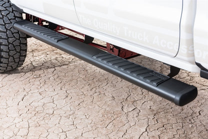 Dee Zee 99-23 Chevrolet/GMC/Dodge/Ford  Full Size Truck Tubes - 6In Oval - Black Steel (CrewCab)