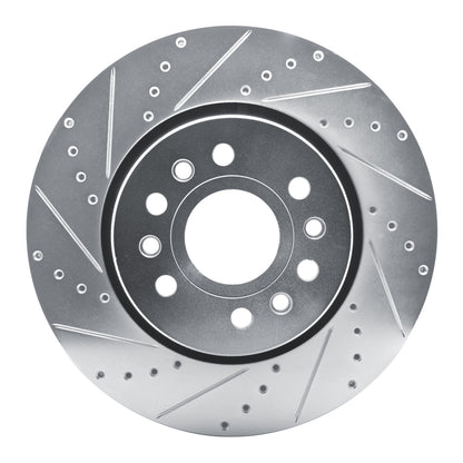 R1 Concepts R1 21-25 Jeep Grand Wagoneer L Front Left Drilled & Slotted Silver Brake Rotor