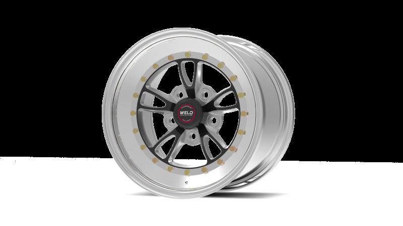 Weld Full Throttle 15x8 / 5x4.5 BP / 3.5in. BS Black Wheel - Polished Non Beadlock