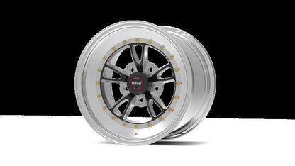 Weld Full Throttle 15x8 / 5x4.5 BP / 3.5in. BS Black Wheel - Polished Non Beadlock