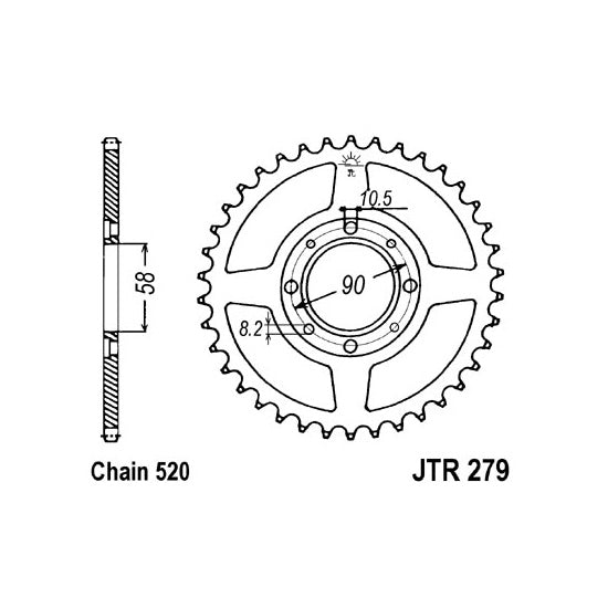 JT JTR279,36 Chain Sprocket