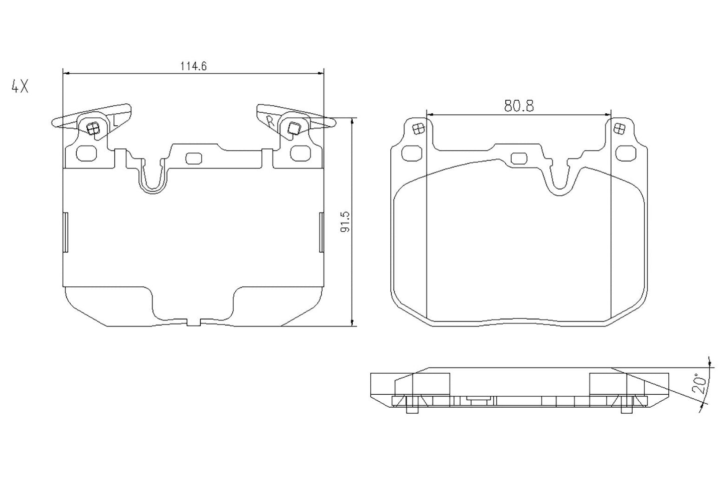 BOGAP B8210191 Brake Pad Set, Disc Brake