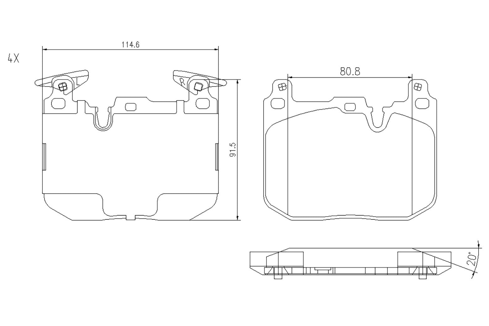 BOGAP B8210191 Brake Pad Set, Disc Brake