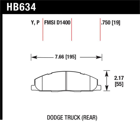 Hawk Performance Hawk 09-14 Dodge Ram 2500/3500 Rear LTS Brake Pads