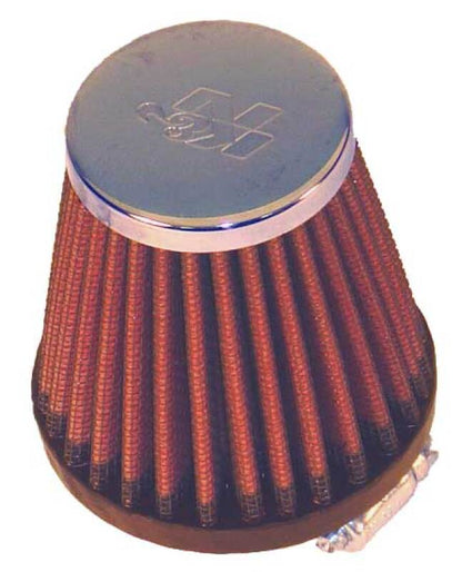 K&N Engineering K&N Universal Round Tapered Chrome Filter 1.563in Flange ID x 3in Base OD x 2in Top OD x 3in H