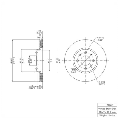 DFC 09-19 Dodge Vision (Mexico) Front GeoSPEC Coated Rotor