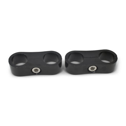 Russell Hose Separator For -12 Braided Hose Black Anodize (2 Pack)