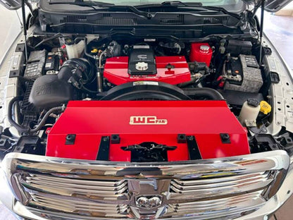 Wehrli 13-18 Cummins Fabricated Aluminum Radiator Cover - Sparkle Bomber Orange