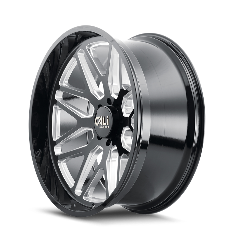 Cali Off-Road 9115 Invader 24x14 / 6x139.7 BP / -76mm Offset / 106.1mm Hub Gloss Black Milled Wheel