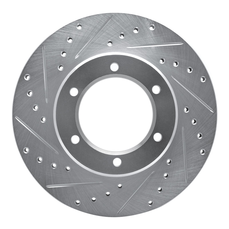 R1 Concepts R1 86-95 Toyota Pickup Front Left Drilled & Slotted Silver Brake Rotor