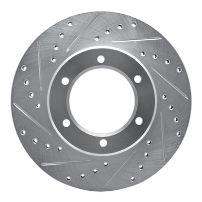 R1 Concepts R1 86-95 Toyota Pickup Front Left Drilled & Slotted Silver Brake Rotor