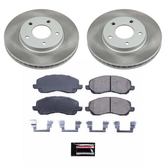 PowerStop Power Stop 08-17 Mitsubishi Lancer Front Semi-Coated Rotor Kit