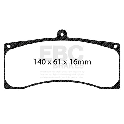 EBC Racing 13-14 Ford Mustang Boss 302S (w/380mm Disc) SR-21 Sintered Race Front Brake Pads