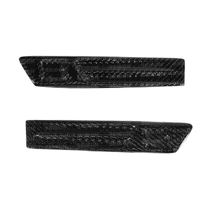 Seibon 09-10 Nissan GTR R35 Carbon Fiber Fender Duct Logos (Pair)