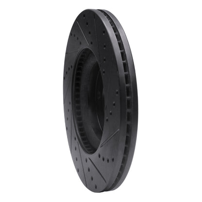 R1 Concepts R1 13-20 Ford Fusion Front Left Drilled & Slotted Black Brake Rotor