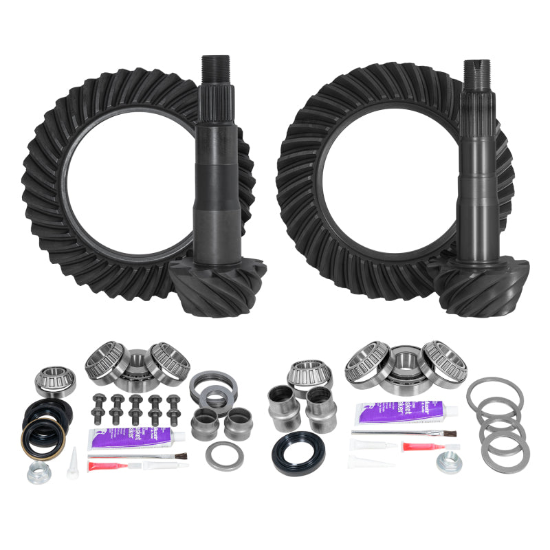 Yukon Gear & Axle Yukon Ring & Pinion Gear Kit Front & Rear for Toyota 8.4/8IFS Diff (w/o Factory Locker) 4.11 Ratio
