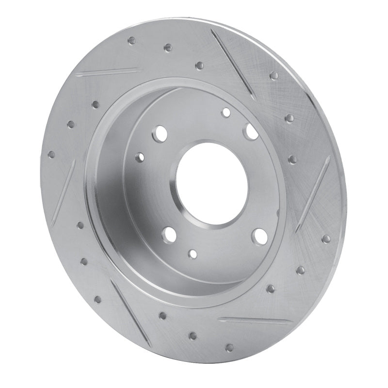 R1 Concepts R1 98-02 Acura CL Rear Left Drilled & Slotted Silver Brake Rotor