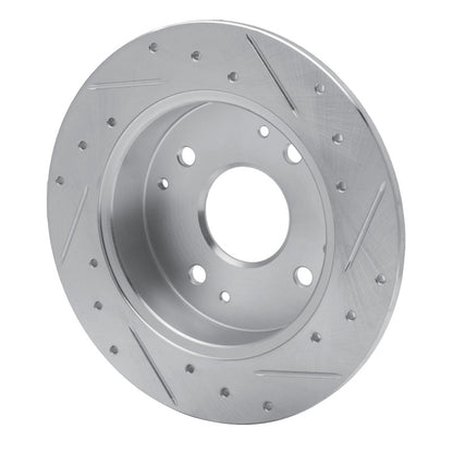 R1 Concepts R1 98-02 Acura CL Rear Left Drilled & Slotted Silver Brake Rotor