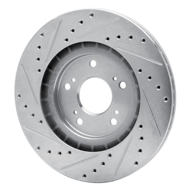 R1 Concepts R1 97-05 Acura NSX Rear Right Drilled & Slotted Silver Brake Rotor