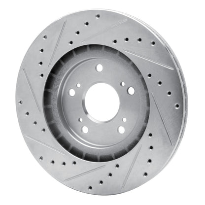 R1 Concepts R1 97-05 Acura NSX Rear Right Drilled & Slotted Silver Brake Rotor