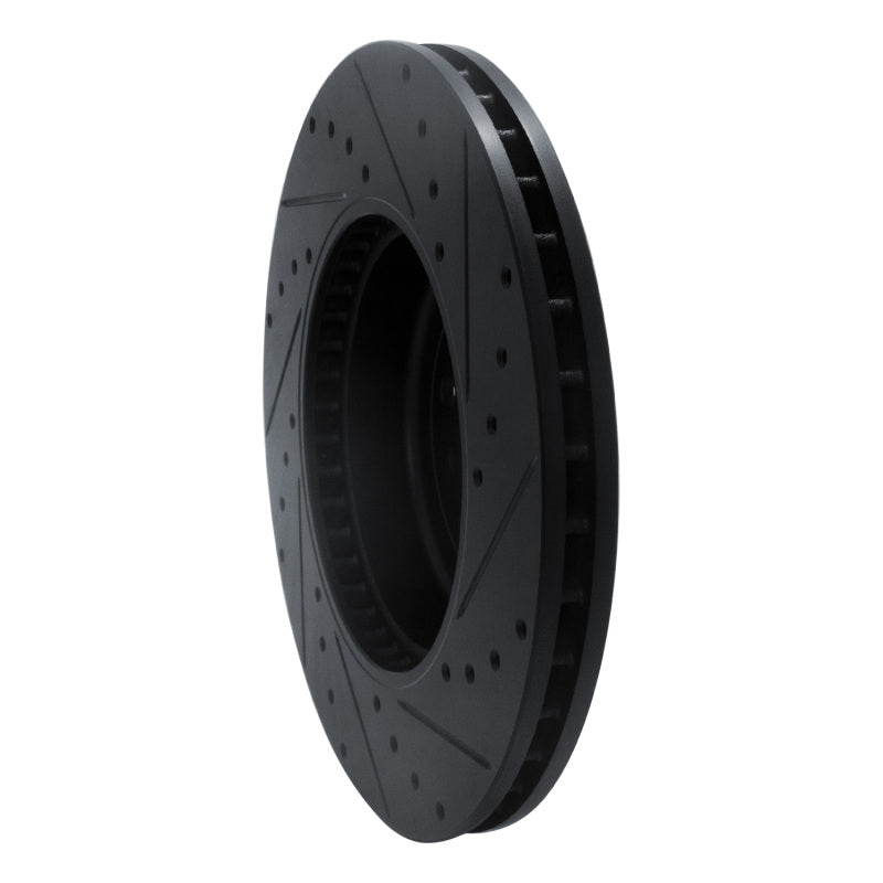 R1 Concepts R1 17-25 BMW 430I Front Left Drilled & Slotted Black Brake Rotor