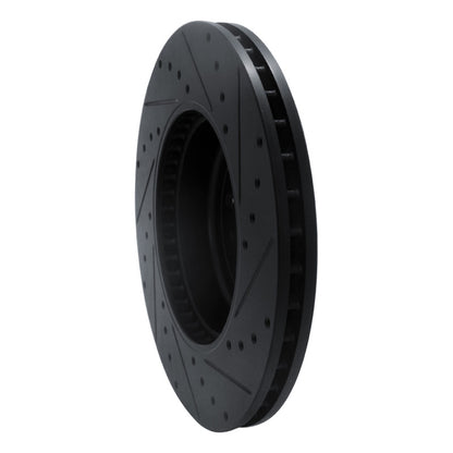 R1 Concepts R1 17-25 BMW 430I Front Left Drilled & Slotted Black Brake Rotor