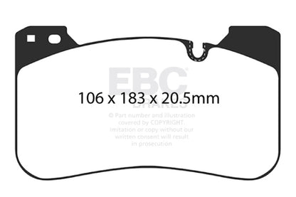 EBC Racing 2018+ BMW M5 (F90) RP-1 Race Front Brake Pads